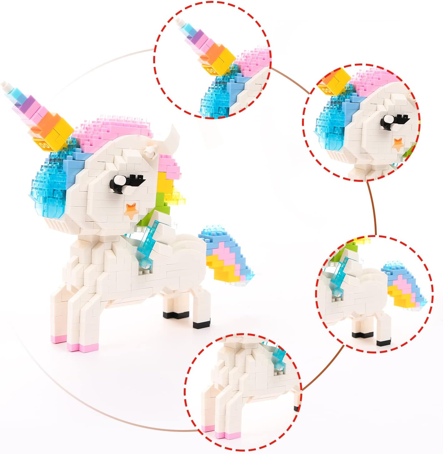 Juego de minibloques de construcción de modelos de animales, colección creativa de bricolaje micro 3D para mascotas, juguete de construcción de