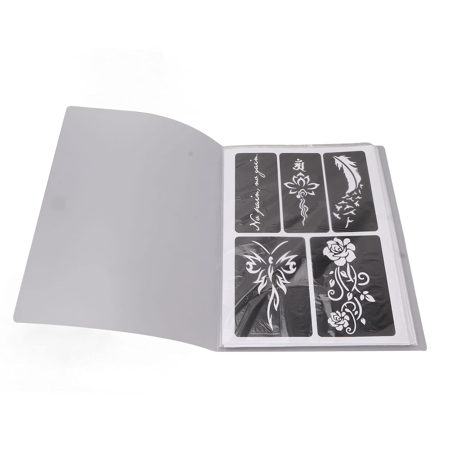 19 hojas de plantillas de tatuaje, plantillas de tatuaje impermeables temporales reutilizables con purpurina para arte corporal (12.2 x 9.1 in)  más