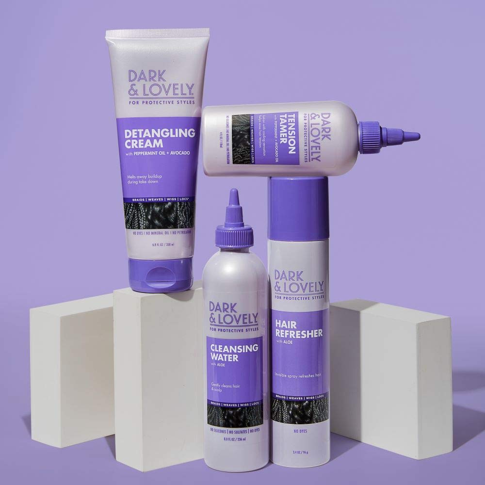 Crema desenredante oscura y encantadora para estilos de protección, con menta y aceite de aguacate para trenzas, tejidos, pelucas y rastas sin
