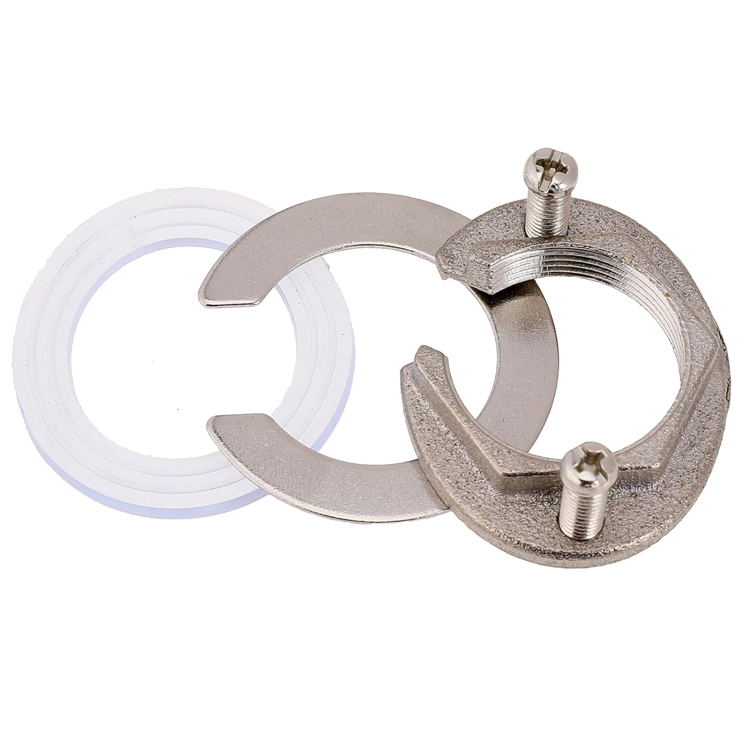 Paquete de 2 grifos de cocina de acero inoxidable Tuerca de fijación tipo C Antiaflojamiento Cerradura Tapa de tuerca Accesorios de fijación Grifo
