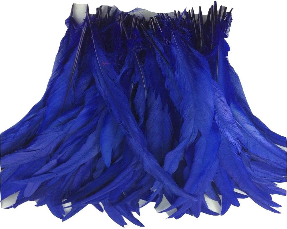 CENFRY Nature Rooster Coque Tails Feathers – Decoración de manualidades de 12-14 pulgadas, paquete de 25 unidades (azul)