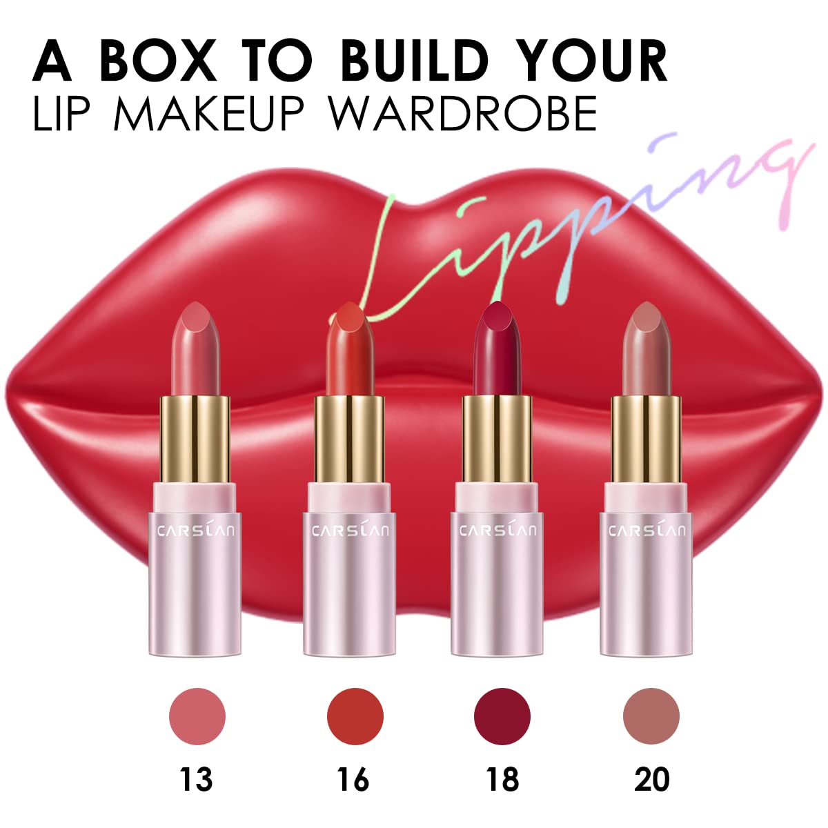4 pintalabios lustrosos, caja de regalo de labios rojos, acabado crema, lápiz labial hidratante de larga duración, no pegajoso para mujeres