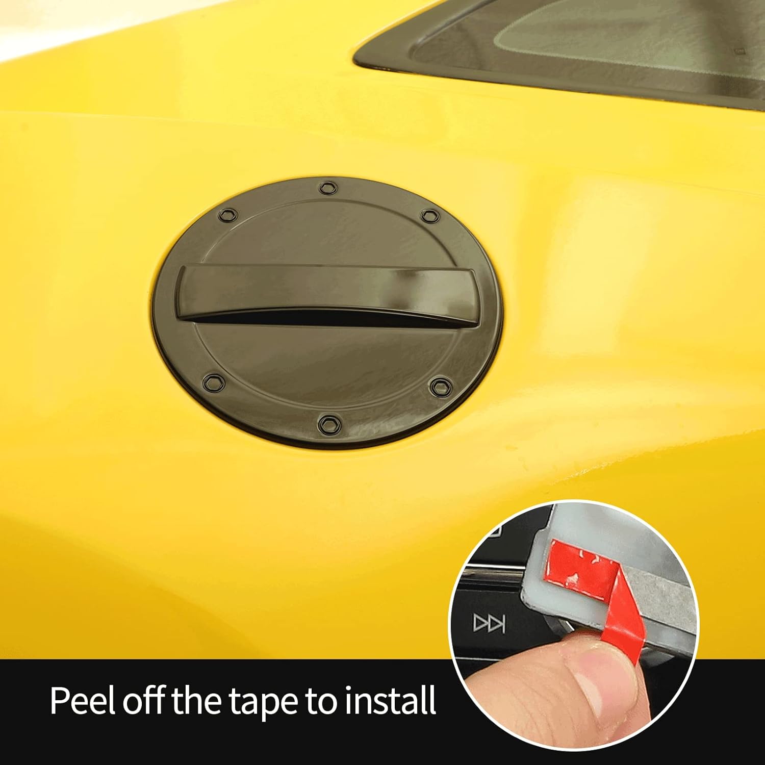 Hoolcar Tapa de gasolina para puerta de llenado de gasolina para Chevrolet Camaro 2017-2022, color negro