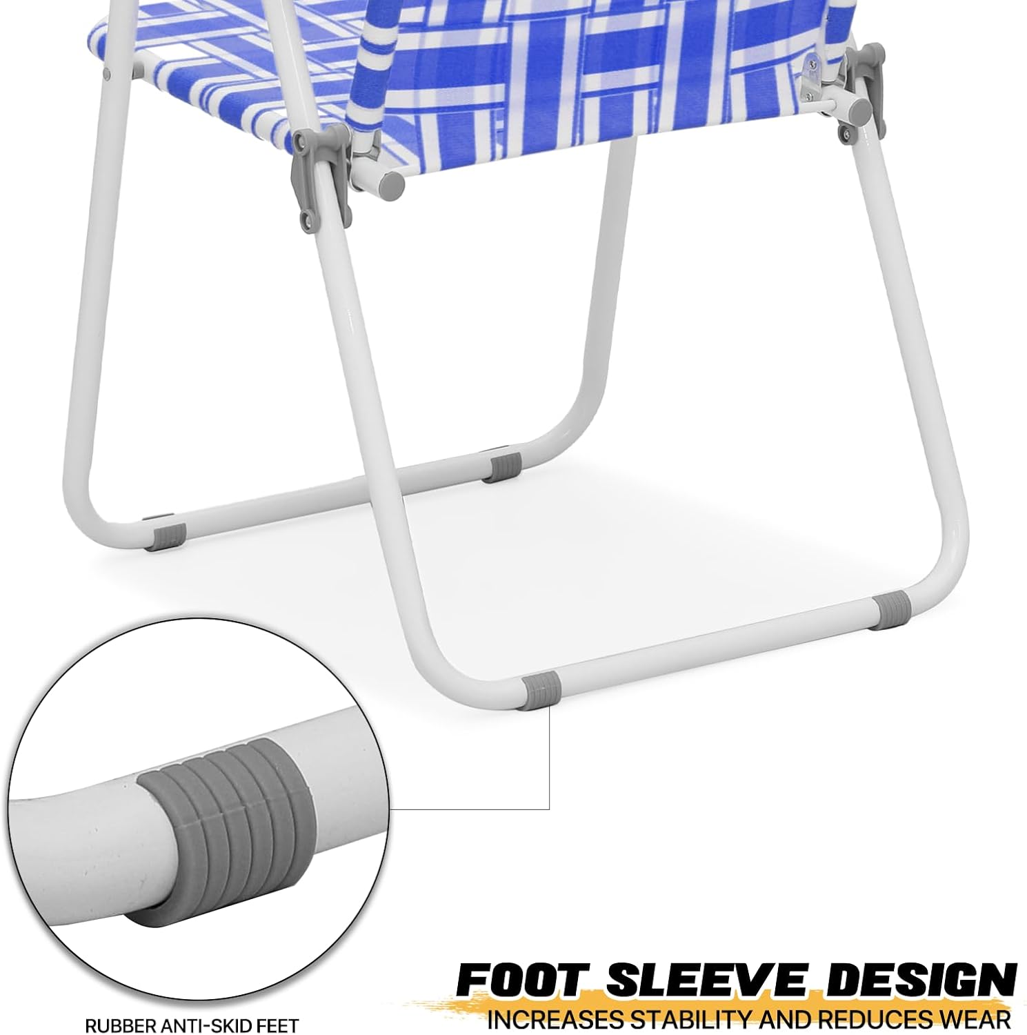 MoNiBloom Webbed – Silla de playa plegable para adultos, portátil, ligera, con marco de aluminio resistente, sillas de camping para patio, jardín,