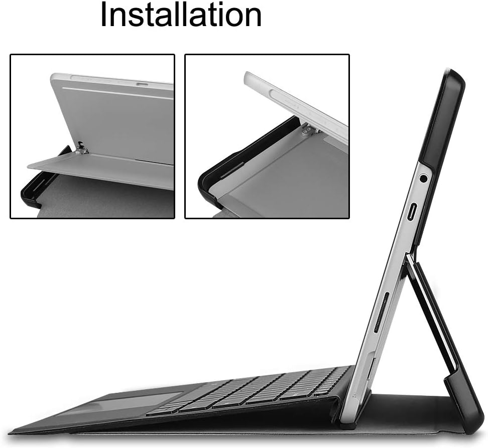 Funda para Surface Go 4 2023 Go 3 2021 Go 2 2020 Surface Go 2018, funda inteligente de piel delgada con soporte para lápiz para Microsoft Surface Go
