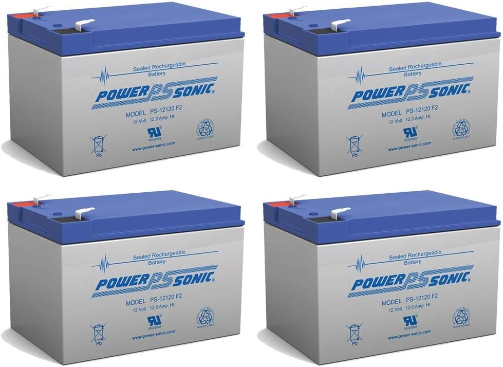 Power-Sonic Reemplazo de batería de 12V 12AH para camión de bomberos Kid Trax KT1003-4 Pack