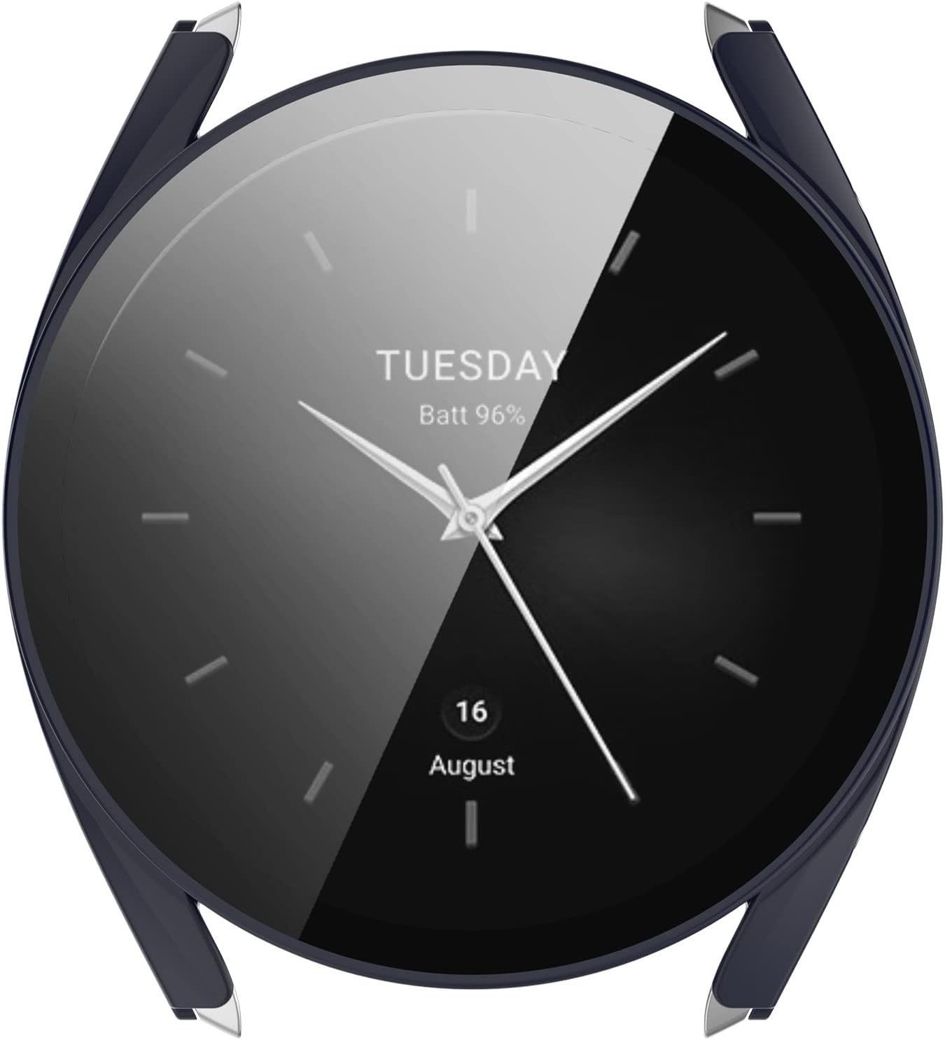 PC+Funda protectora de pantalla de vidrio templado compatible con Xiaomi Watch S2 1.654 in1.811 in, protector de pantalla para Xiaomi Watch S2 1.654