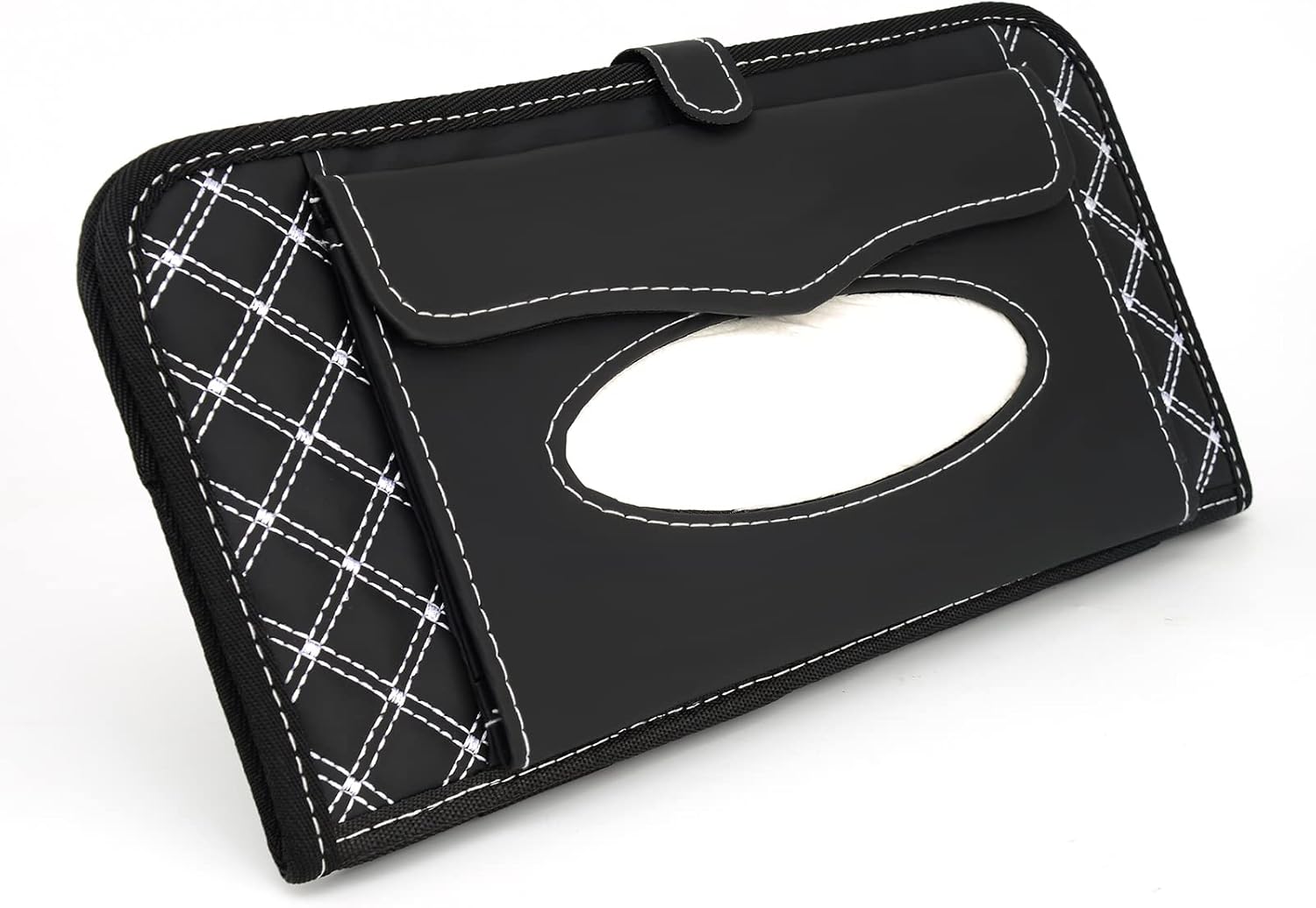 Estuche de almacenamiento para CD de automóvil, organizador de visera solar para automóvil, camioneta, SUV con servilletas gratis, pertenencia