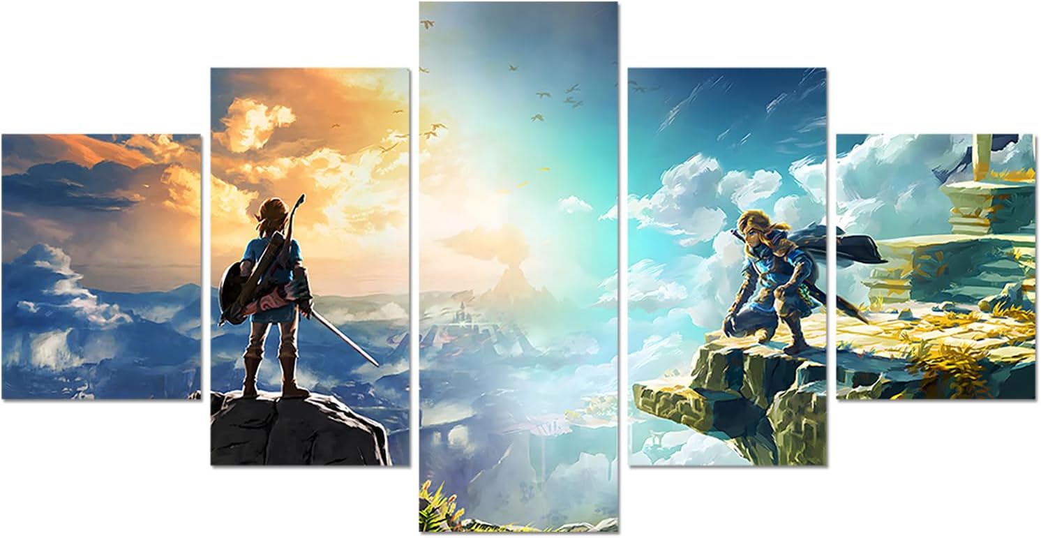Póster de anime Aliento de lo salvaje y lágrimas del reino Póster de videojuegos impresión HD lienzo pintura arte de pared para decoración de sala