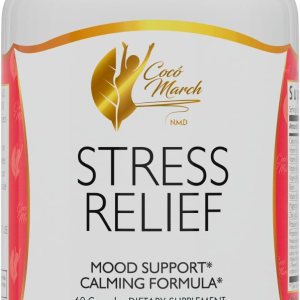 Alivio del estrés por Coco March  28 plantas y vitaminas  Sin soja, sin gluten, apto para dieta cetogénica, sin lácteos, apto para paleo, vegano  60 Alivio del estrés por Coco March  28 plantas y vitaminas  Sin soja, sin gluten, apto para dieta cetogénica, sin lácteos, apto para paleo, vegano  60