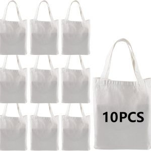10 bolsas de lona de sublimación, bolsas de poliéster para sublimación de 12.2 x 14.2 pulgadas, Blanco 10 bolsas de lona de sublimación, bolsas de poliéster para sublimación de 12.2 x 14.2 pulgadas, Blanco