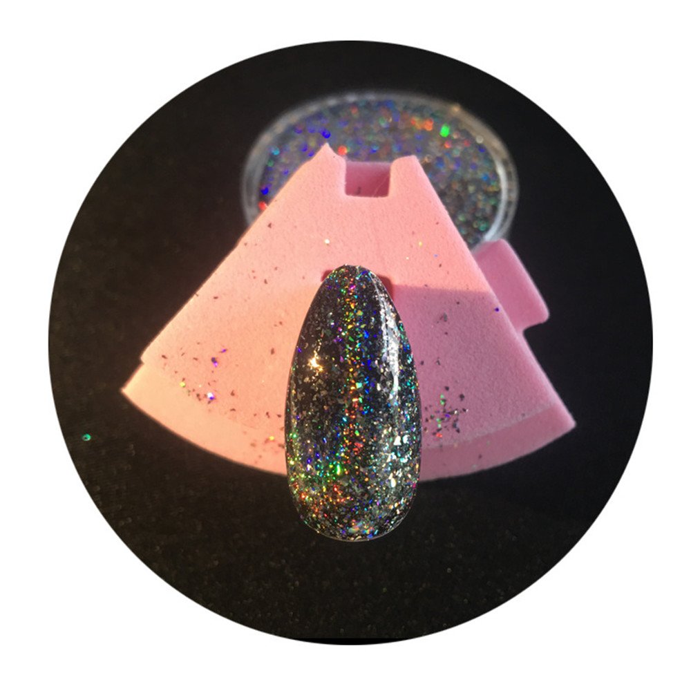 Joyeee Arte de uñas con purpurina mágica espejo brillante cromo polvo de uñas efecto arco iris para bricolaje maquillaje uñas puntas decoración