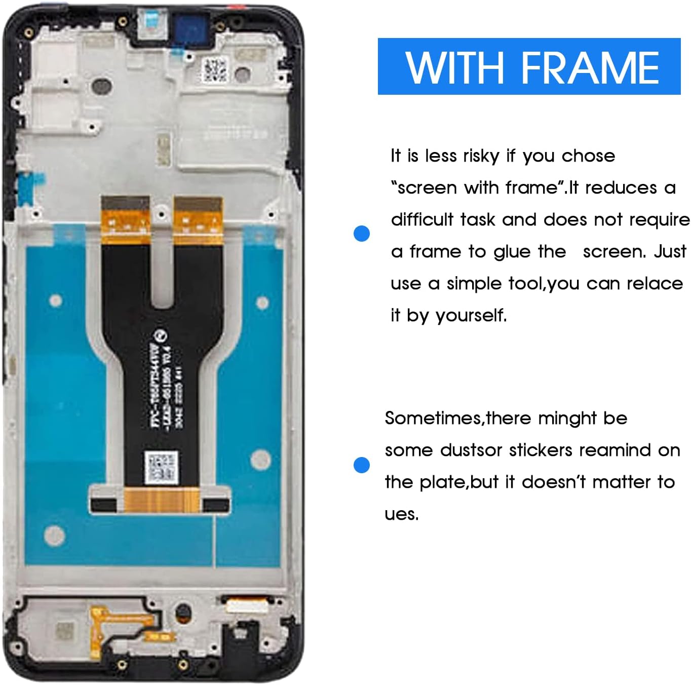T-Mobile REVVL 6 pantalla de repuesto para teléfono T 5G pantalla LCD TMAF025G pantalla LCD táctil digitalizador kit de pieza de reparación (negro