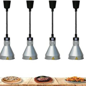 Lámpara colgante de calor de alimentos, paquete de 4 lámparas calentadoras de alimentos con bombilla, lámpara de calefacción de alimentos comercial Lámpara colgante de calor de alimentos, paquete de 4 lámparas calentadoras de alimentos con bombilla, lámpara de calefacción de alimentos comercial