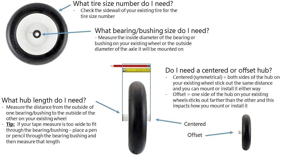 N12 2 nuevos neumáticos HORSESHOE 11×4.00-5 lisos sin plano con borde de acero para cortacésped de giro cero Gardon Tractor – cubo 3-5 pulgadas con