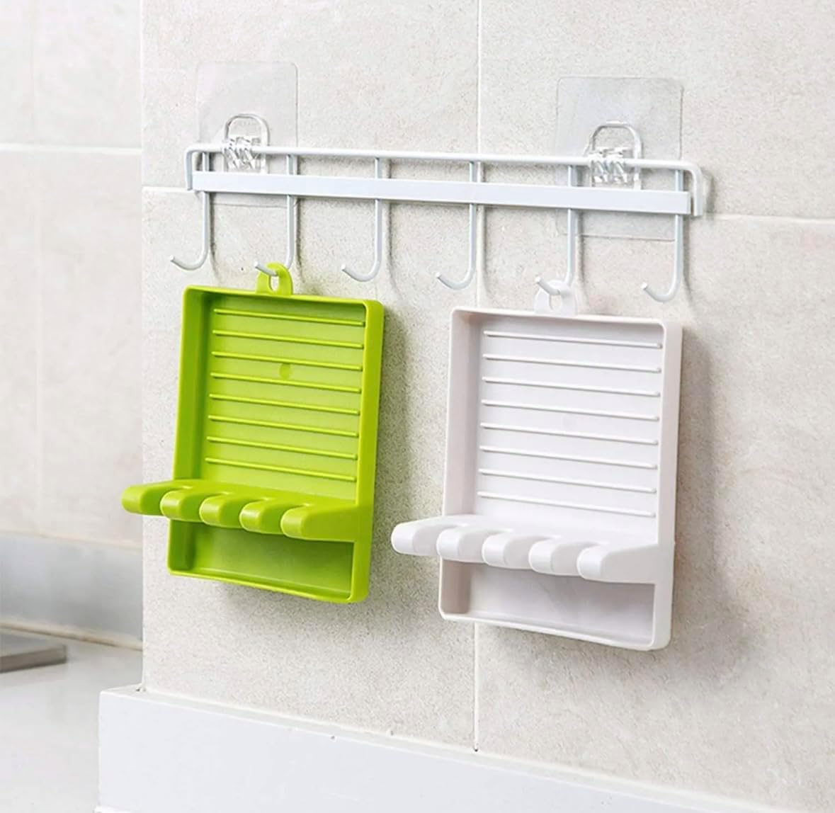 Soporte para utensilios de cocina, espátula, organizador de suministros de cocina para mayor comodidad (blanco)
