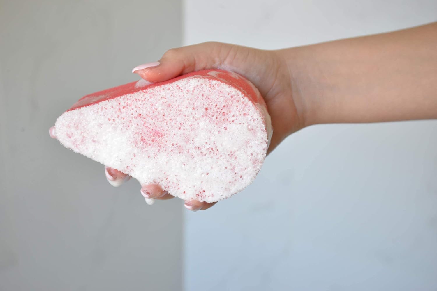 Spongeables Gel de baño anticelulítico en una esponja de lavado de más de 20, rosa inglesa, 3 unidades