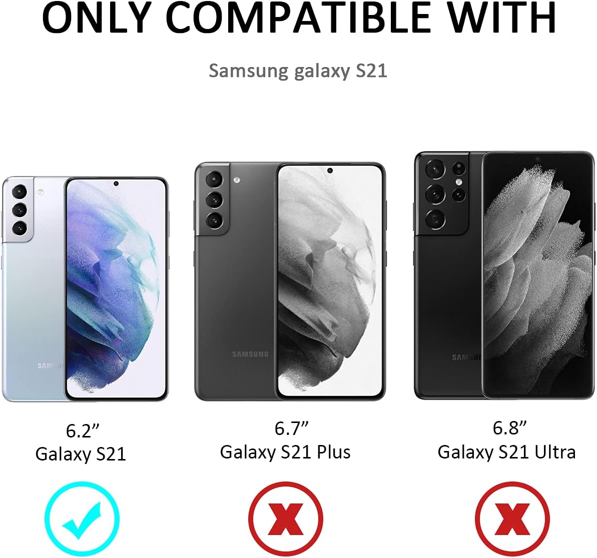 Nvollnoe Funda para Samsung S21 con cubierta deslizante para cámara protectora resistente Galaxy S21 con tarjetero Funda magnética con función atril