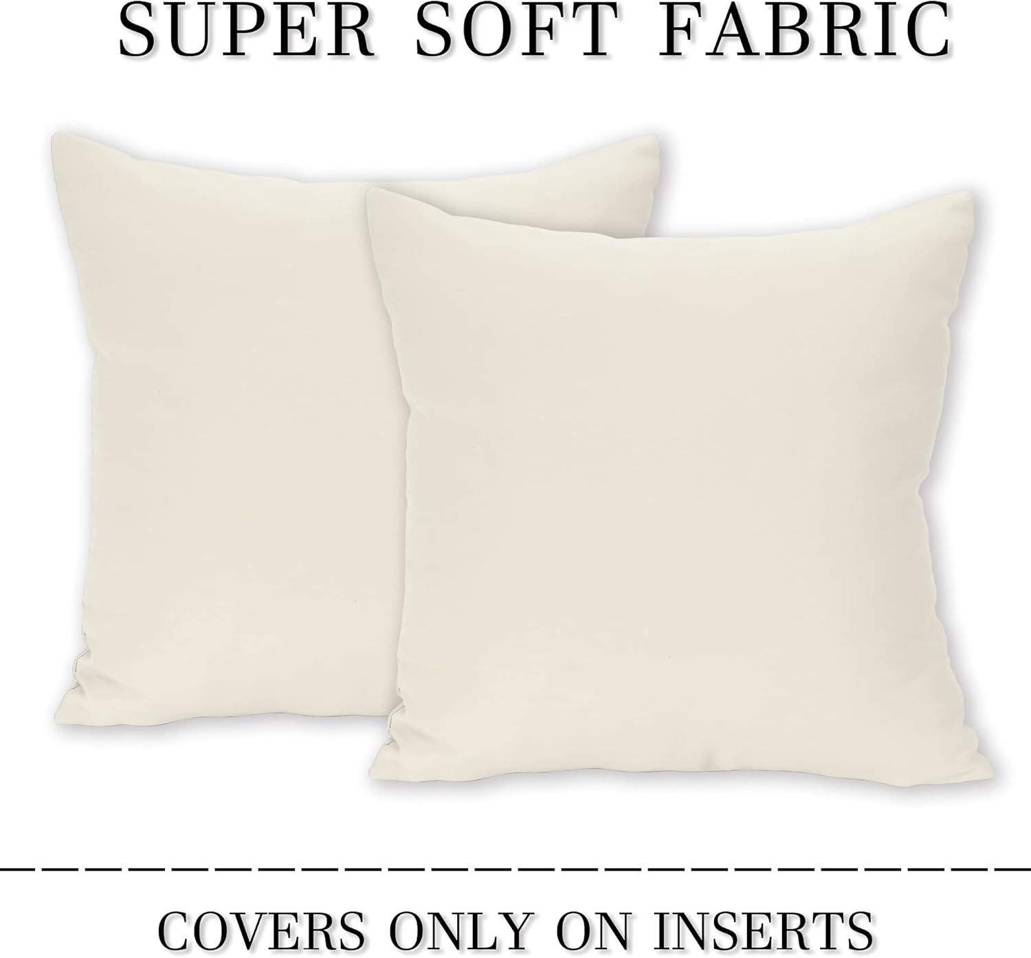 MUMFAS Paquete de 2 fundas de cojín sólidas, suaves, de lujo, con cremallera, funda de cojín cuadrada oculta para sofá, cama, silla, dormitorio,