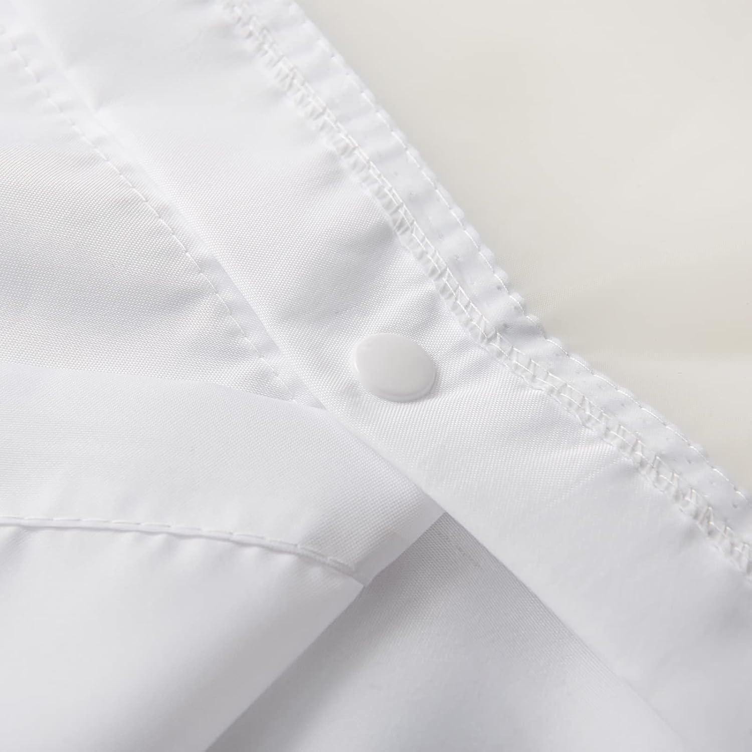 Sanzugh Cortina de ducha con forro a presión, diseño de hojas doradas, sin gancho, juego de cortinas de ducha de tela sin gancho para baño, cortina