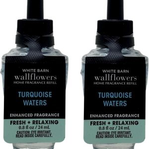 Bath & Body Works Turquoise Waters Wallflowers – Recambios de fragancia para el hogar, paquete de 2 Bath & Body Works Turquoise Waters Wallflowers – Recambios de fragancia para el hogar, paquete de 2