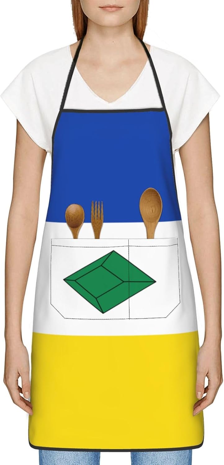 Flag of Muzo (Boyacá) Apron Waterproof With Pockets Bib Kitchen Cooking Aprons Chef Apron For Men Women