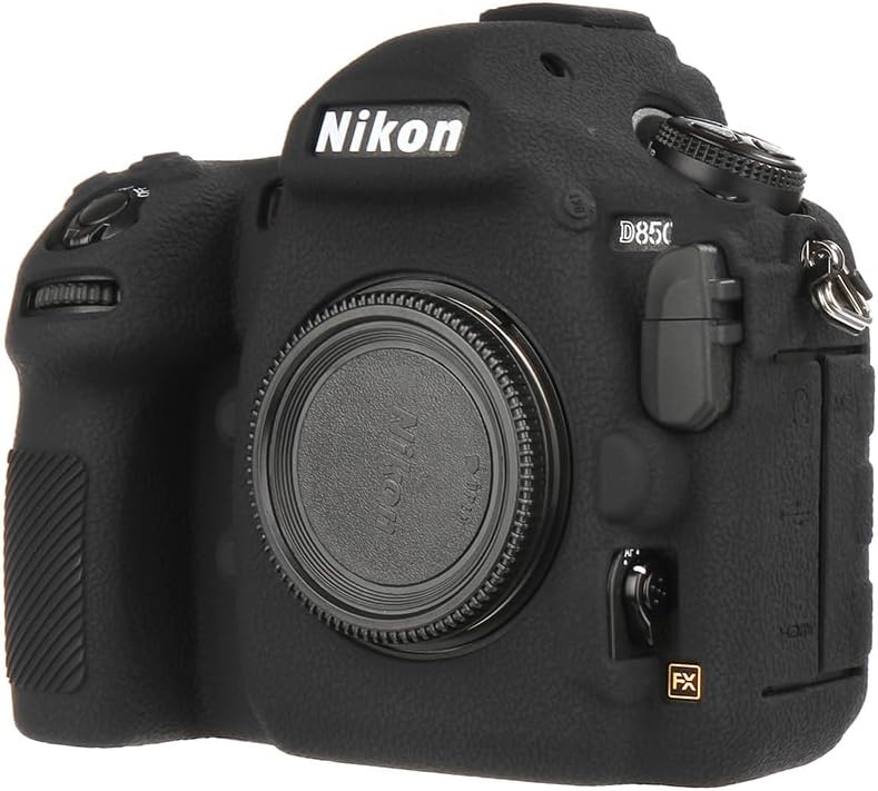 STSEETOP Funda de cámara para Nikon D850 – Funda protectora de silicona para DSLR, jaula desmontable, a prueba de golpes, a prueba de polvo (negro)