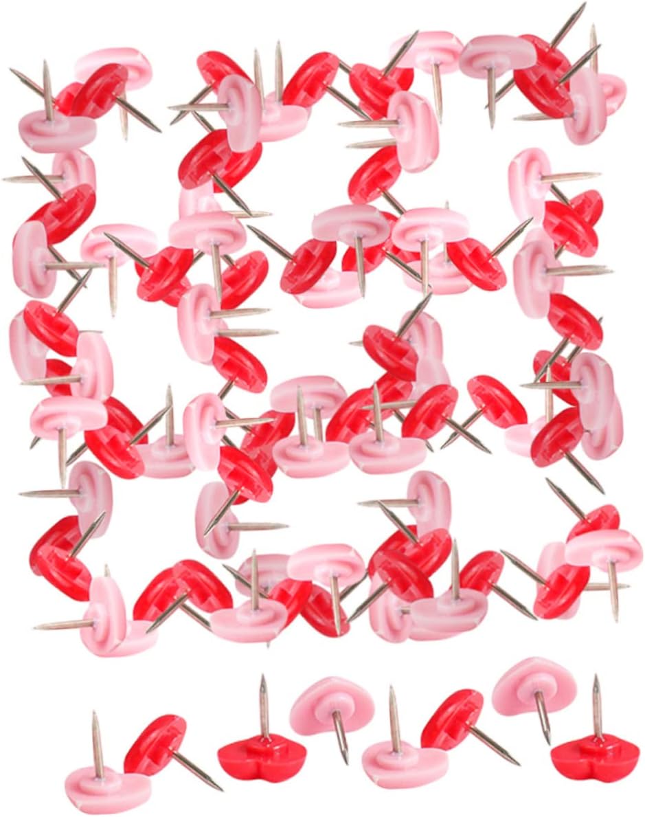 Abaodam 12 Boxes Thumbtack Accesorios para Escritorio Thumb Tacks Heart Shaped Push Pin Map Accessories Bulletin Board Push Pin Pushpins Home Supply