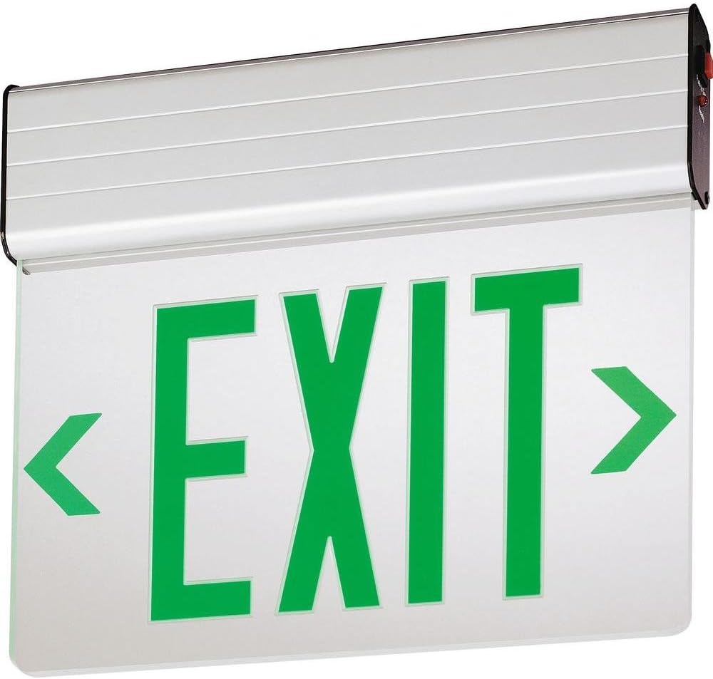 Lithonia Lighting EDG 1 G EL M6 – Señal de salida de emergencia LED de aluminio, 3 vatios, color verde