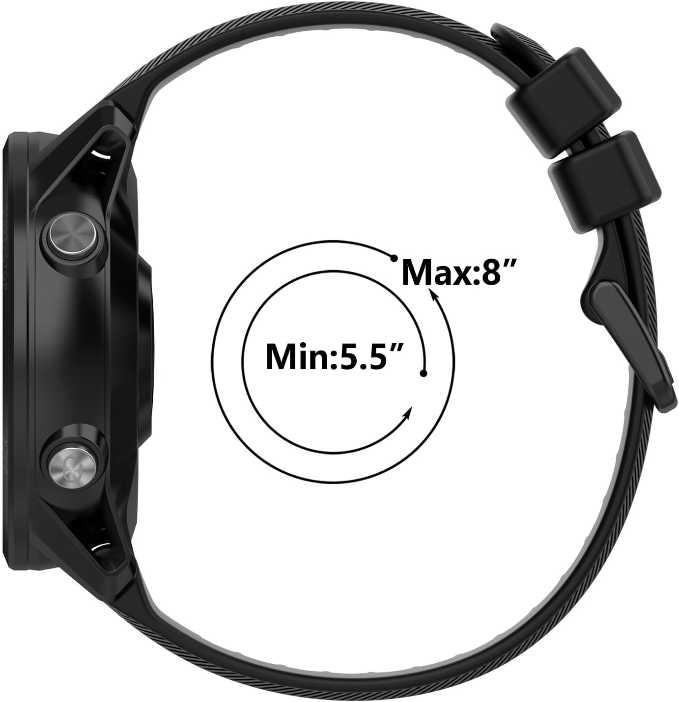 TopPerfekt Correa para reloj Garmin Forerunner 955  Correa de repuesto de silicona suave para reloj inteligente 955 compatible con mujeres y hombres