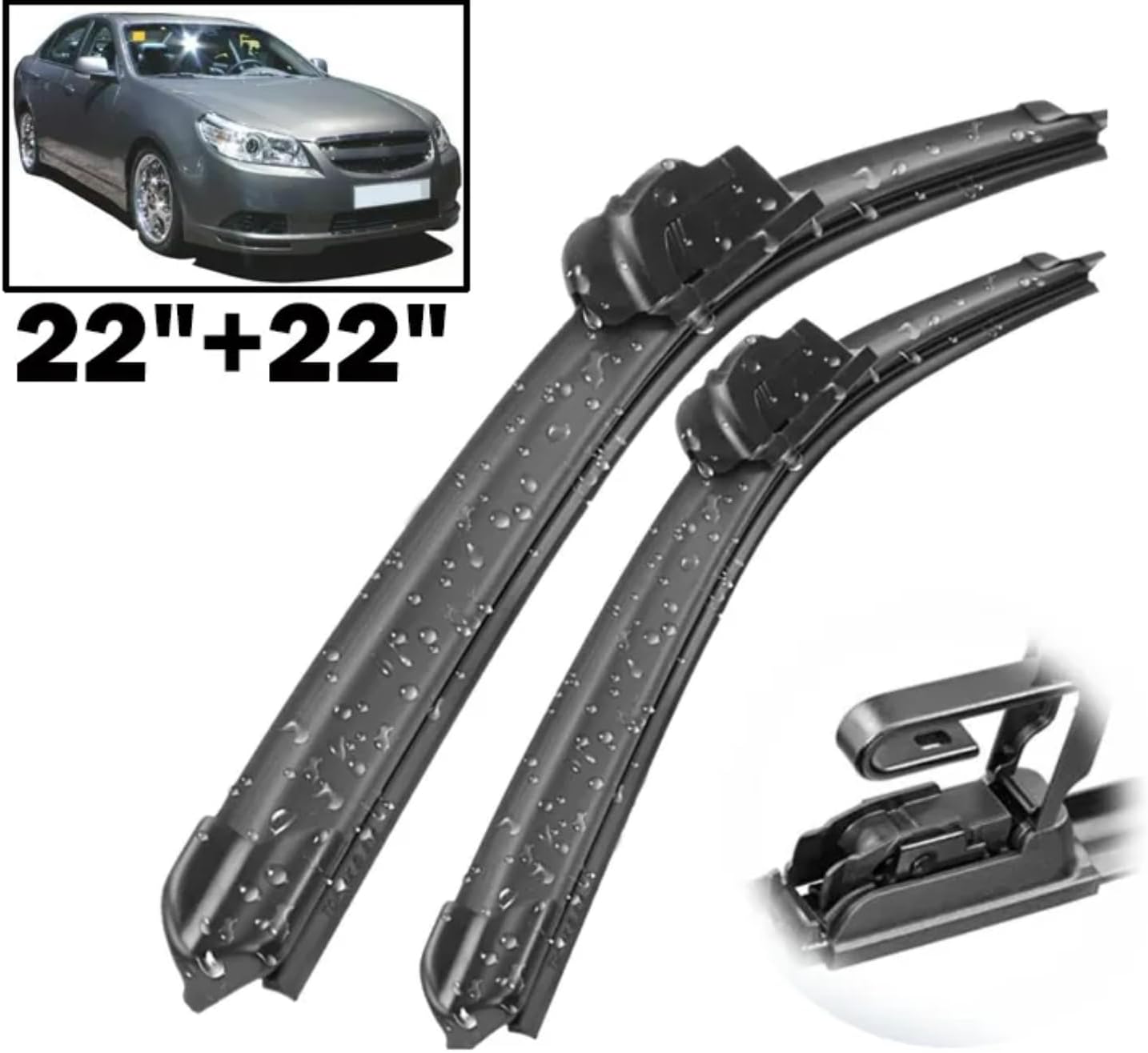 Wiper Front Wiper Blades For Chevrolet Epica 2006-2011 Windshield Windscreen Clean Window Car Rain Brushes 22″+22″(Russian Federation)