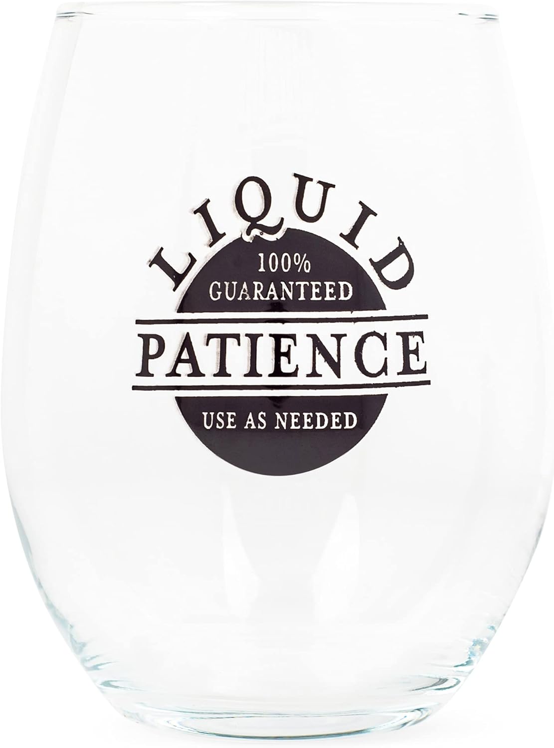 Elanze Designs Liquid Patience – Copa de vino sin tallo, color negro, 14 onzas