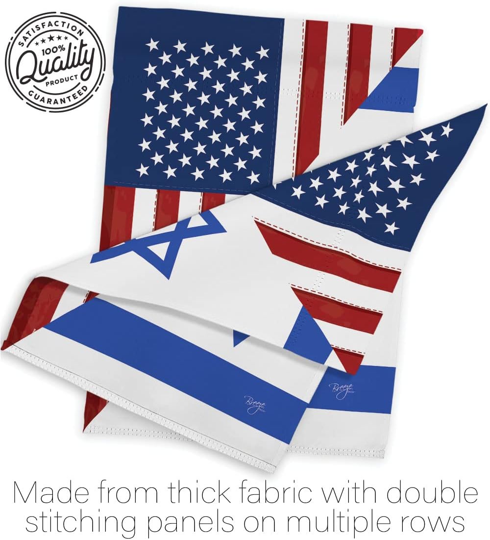 Bandera estadounidense Israelí Bandera de Israel, 2 piezas de pancartas de pared para habitación, patio, césped, jardín, tapiz interior al aire