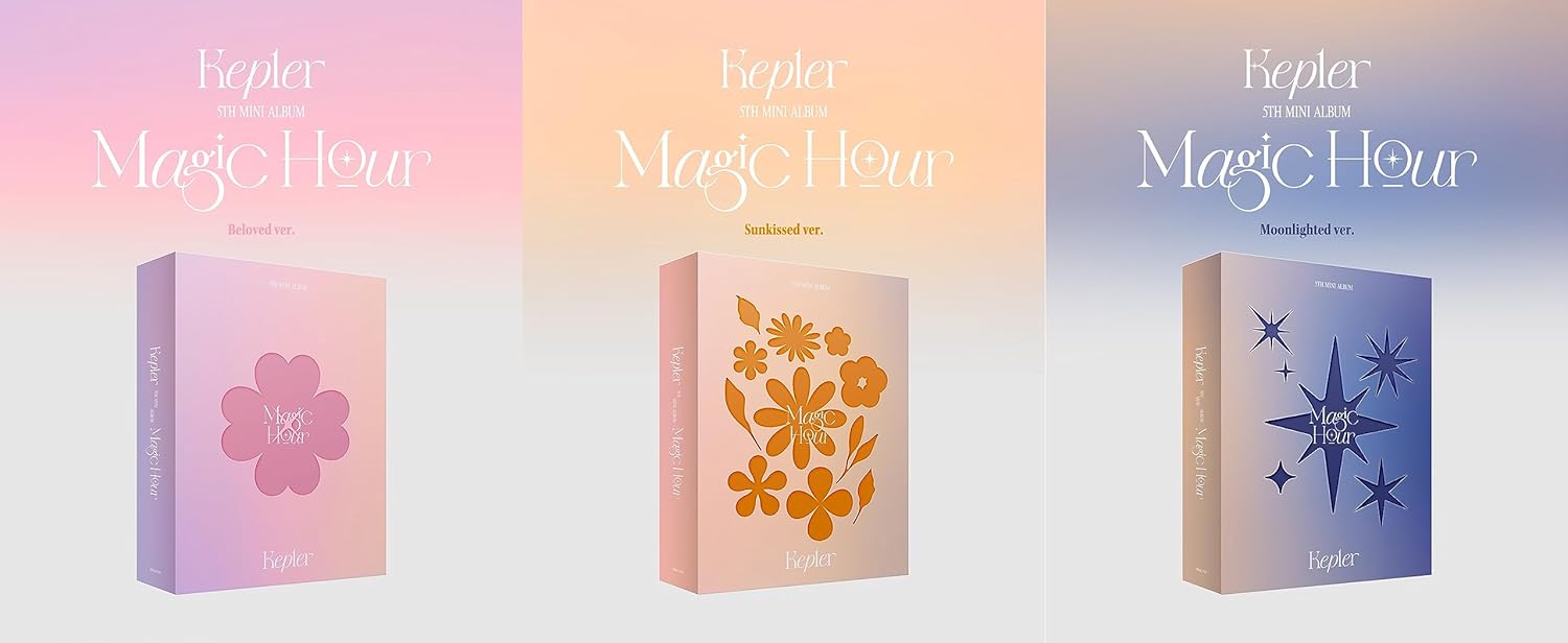 Kep1er Magic Hour 5 mini álbum versión aleatoria estándar CD+84p PhotoBook+2p PhotoCard+1ea pegatina+seguimiento sellado