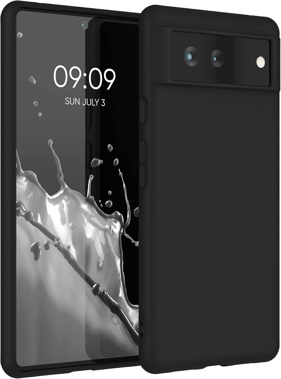 kwmobile Funda compatible con Google Pixel 6 – Funda protectora de silicona TPU suave y delgada, color negro mate