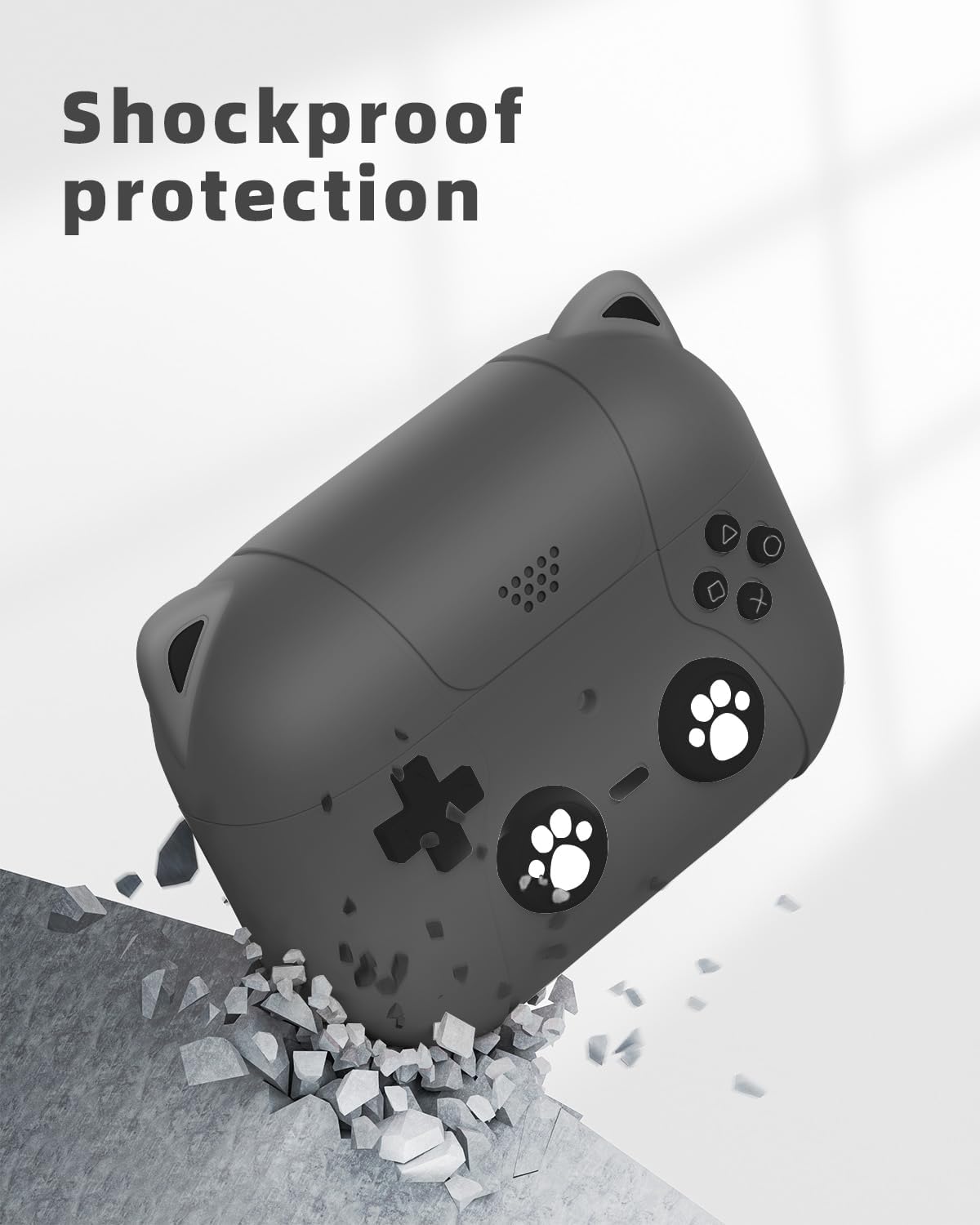 Tixjmcn Funda para AirPods Pro, bonita funda de silicona suave de silicona para Apple AirPod Pro 21 Funda de carga, color negro