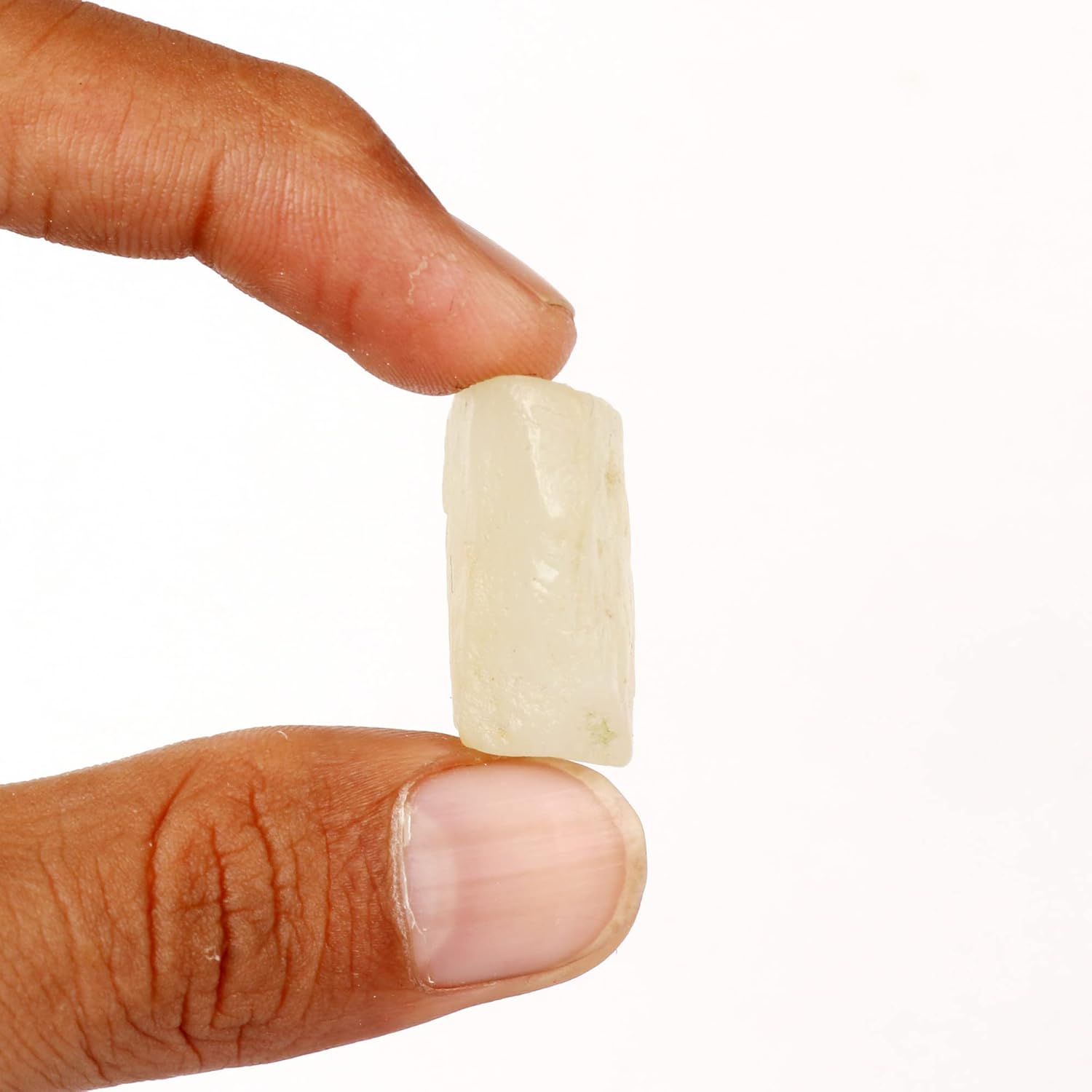 GEMHUB Piedra lunar blanca natural de 59,45 quilates, piedra lunar blanca cruda de color blanco para envolver alambres
