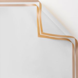 ARIFLOR 20 hojas de papel de ramo de flores impermeables con borde dorado, 20408, papel de regalo de Navidad, embalaje de regalo, manualidades de ARIFLOR 20 hojas de papel de ramo de flores impermeables con borde dorado, 20408, papel de regalo de Navidad, embalaje de regalo, manualidades de