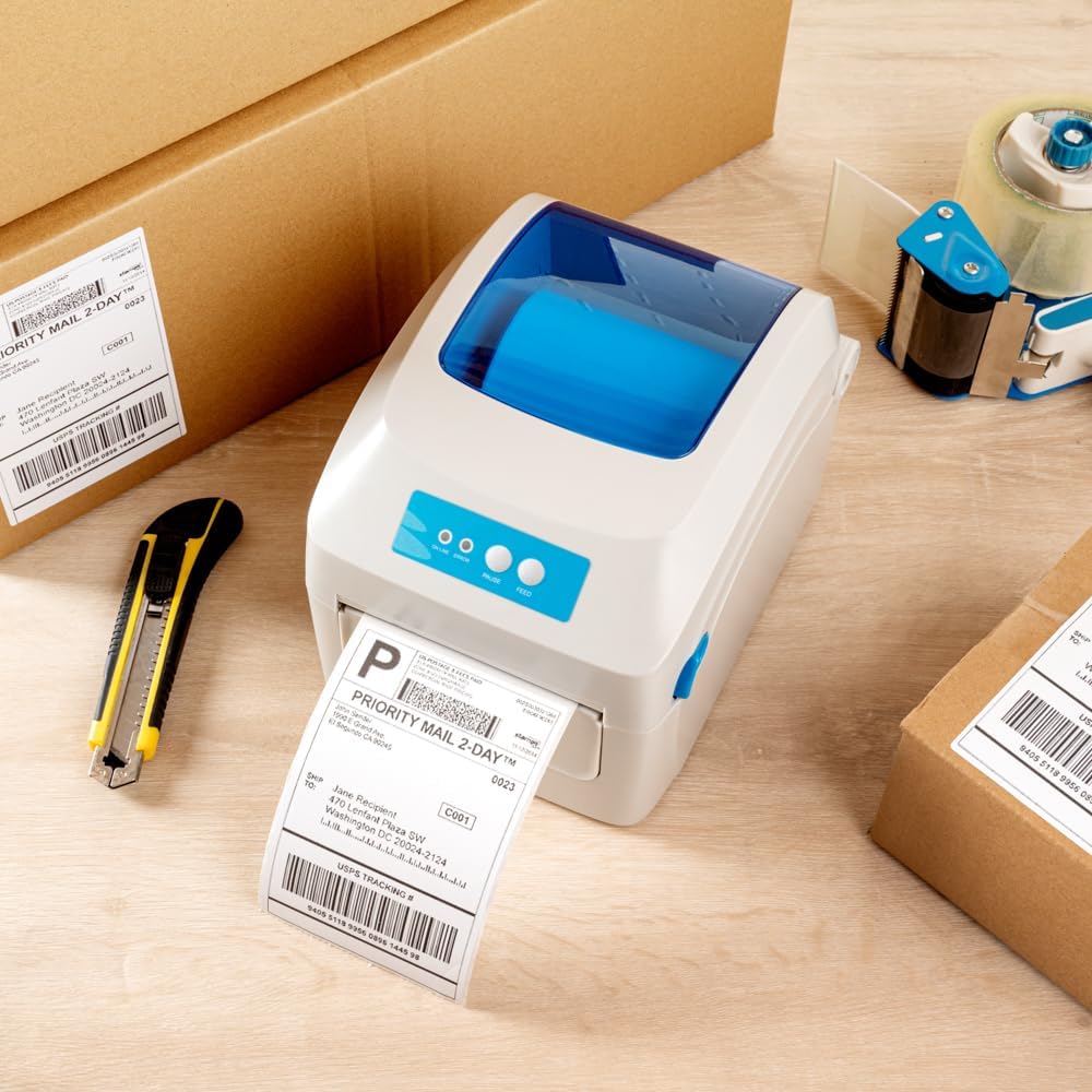 Restaurantware Label Tek – Etiquetas térmicas directas de 6 x 4 pulgadas, 1 rollo de 250 etiquetas, etiquetas térmicas extraíbles, etiquetas