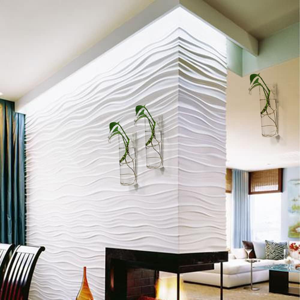 Macetas de pared para plantas de interior, macetas de terrario colgantes de pared, macetas de pared de vidrio para arreglos florales, soporte para