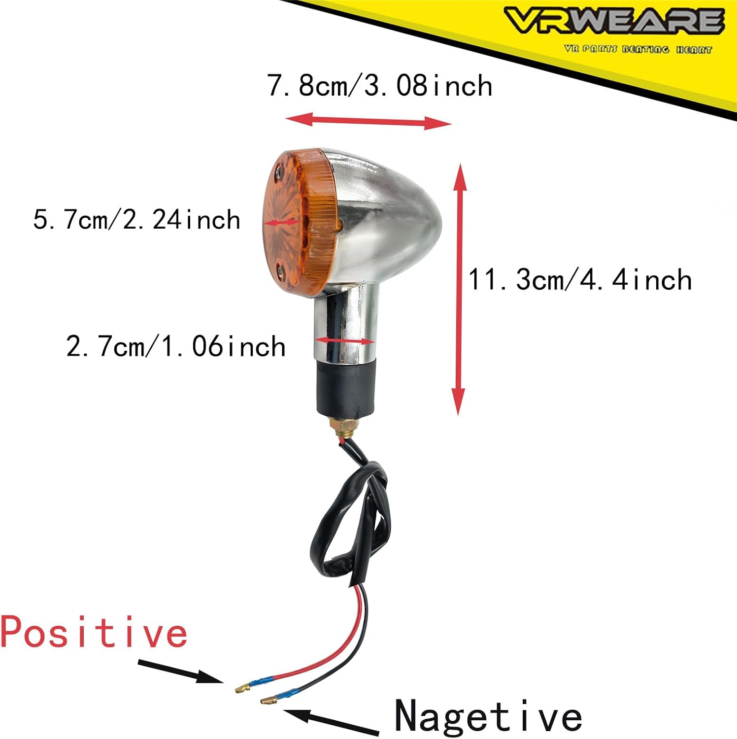 Señales de giro universales para motocicleta, luz intermitente delantera y trasera, compatible con Yamaha, motocicleta, bicicleta, cruiser, bobber,