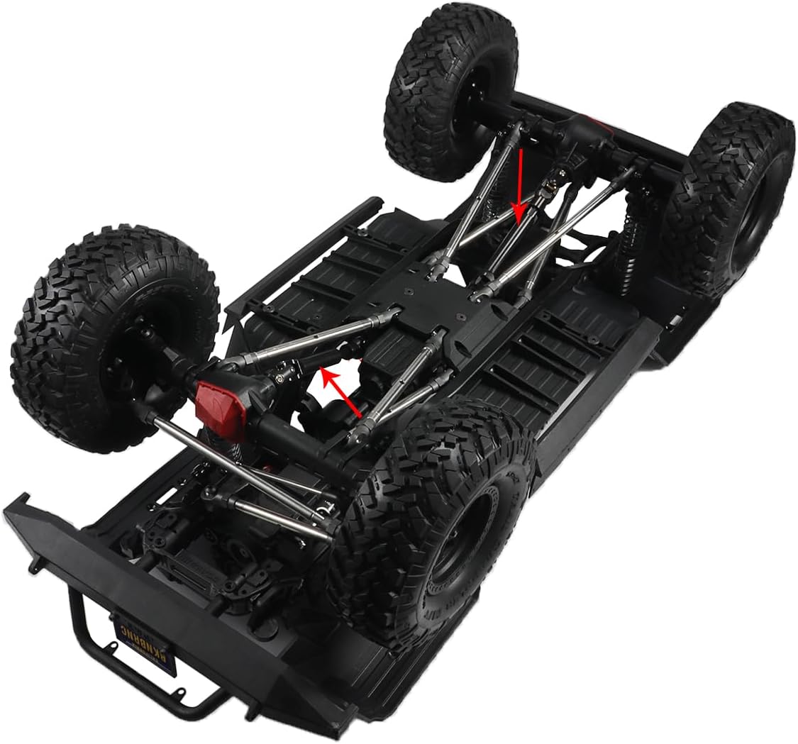 RCBOYZ Juego de eje de transmisión de acero interno TRX4 Conjunto universal para 110 RC Crawler Axial SCX10 Actualizaciones Gladiator TF2 D90 YK4082