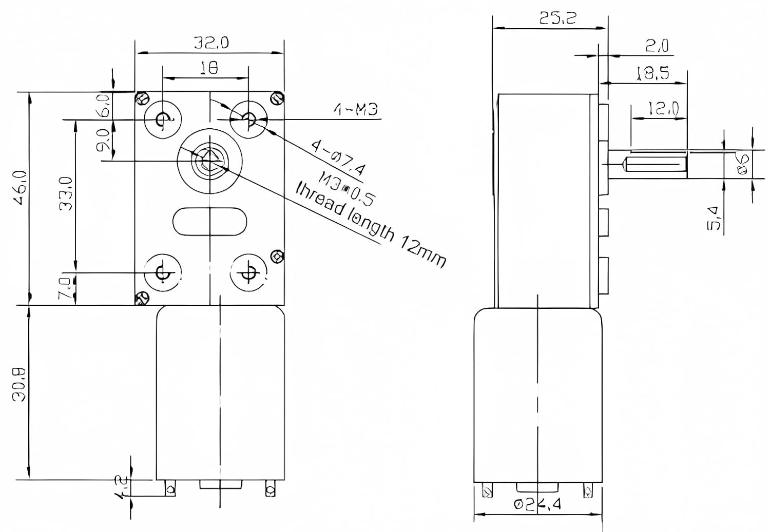Motor de reducción de engranajes, DC 12 V de alto par engranaje helicoidal caja de engranajes helicoidales con codificador fuerte autobloqueo (10RPM)