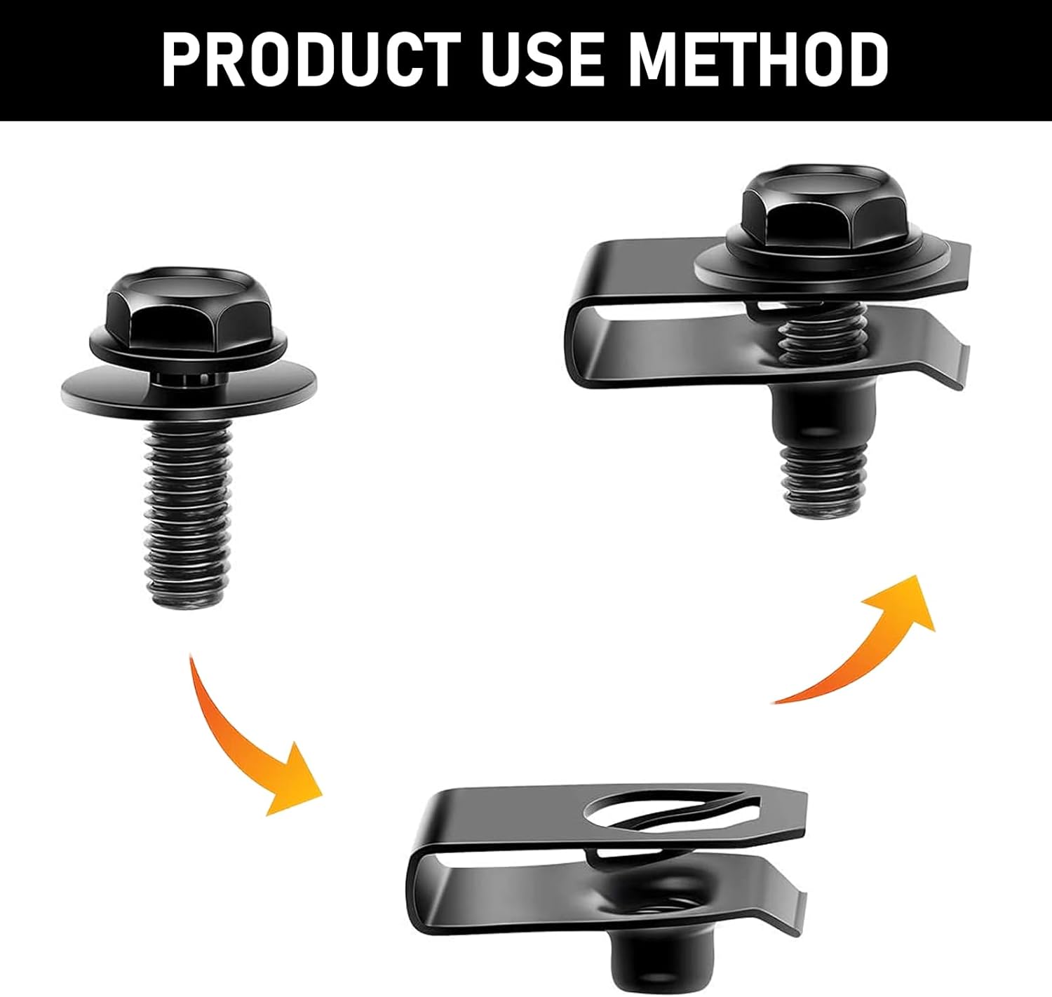 Fogfar Kit de 35 tuercas para guardabarros de automóvil, pernos de protección contra salpicaduras de capó, clips de empuje de remache de sujeción,