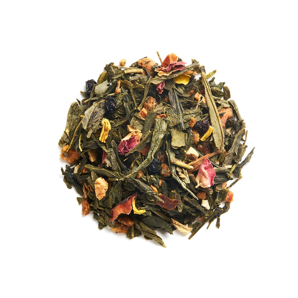 Palais des Thés – Té de Nochevieja N31- Té verde gourmet premium con rosa dulce y saúco – Lata de regalo de metal de hoja suelta de 3.5 oz