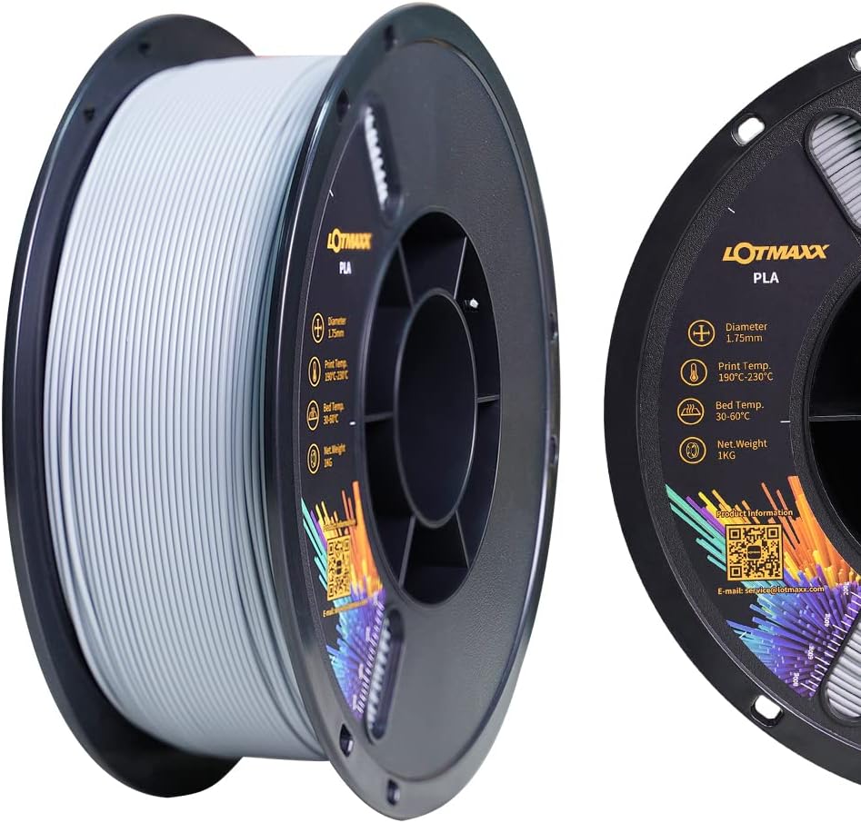 Filamento PLA de 0.069 pulgadas para impresora 3D, carrete de 2.2 libras, precisión dimensional +- 0.001 pulgadas, se adapta a la mayoría de
