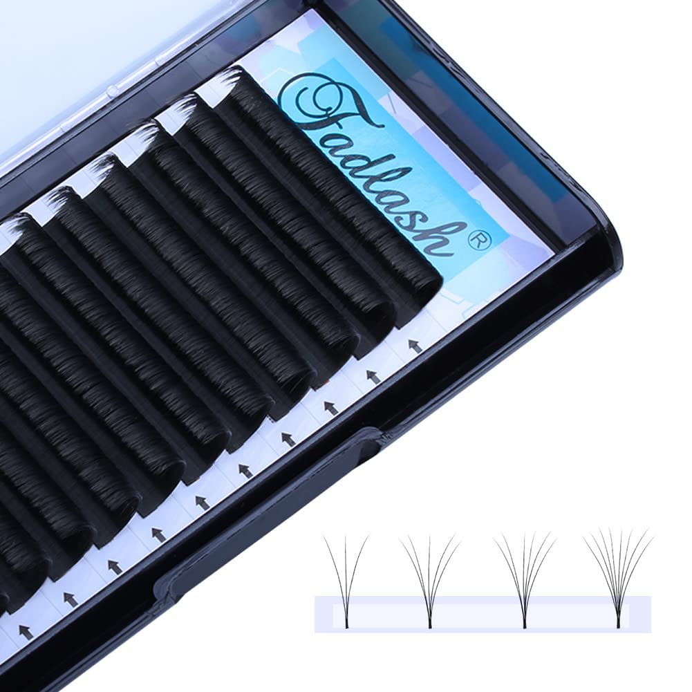 Extensiones de pestañas fáciles de colocar y con volumen, rizado DDD, 2D-10D, 516de pulgada-4564de pulgada de longitud, soportan hasta 194F (0.07mm,