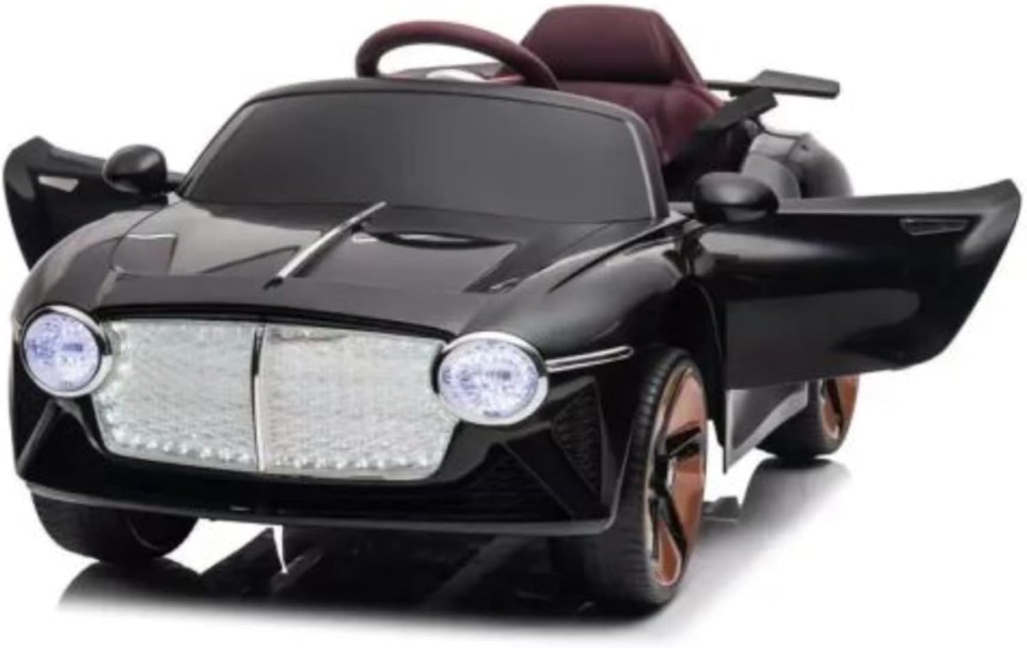 Coche recargable para niños control remoto, faros y aventuras infinitas  Juguete ideal para interiores y exteriores para niños (rojo)