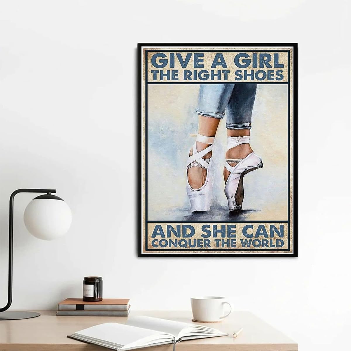 YEEIFFD Los kits de pintura de diamantes 5D le dan a una niña los zapatos adecuados y ella puede conquistar el mundo, kits de arte de diamantes para