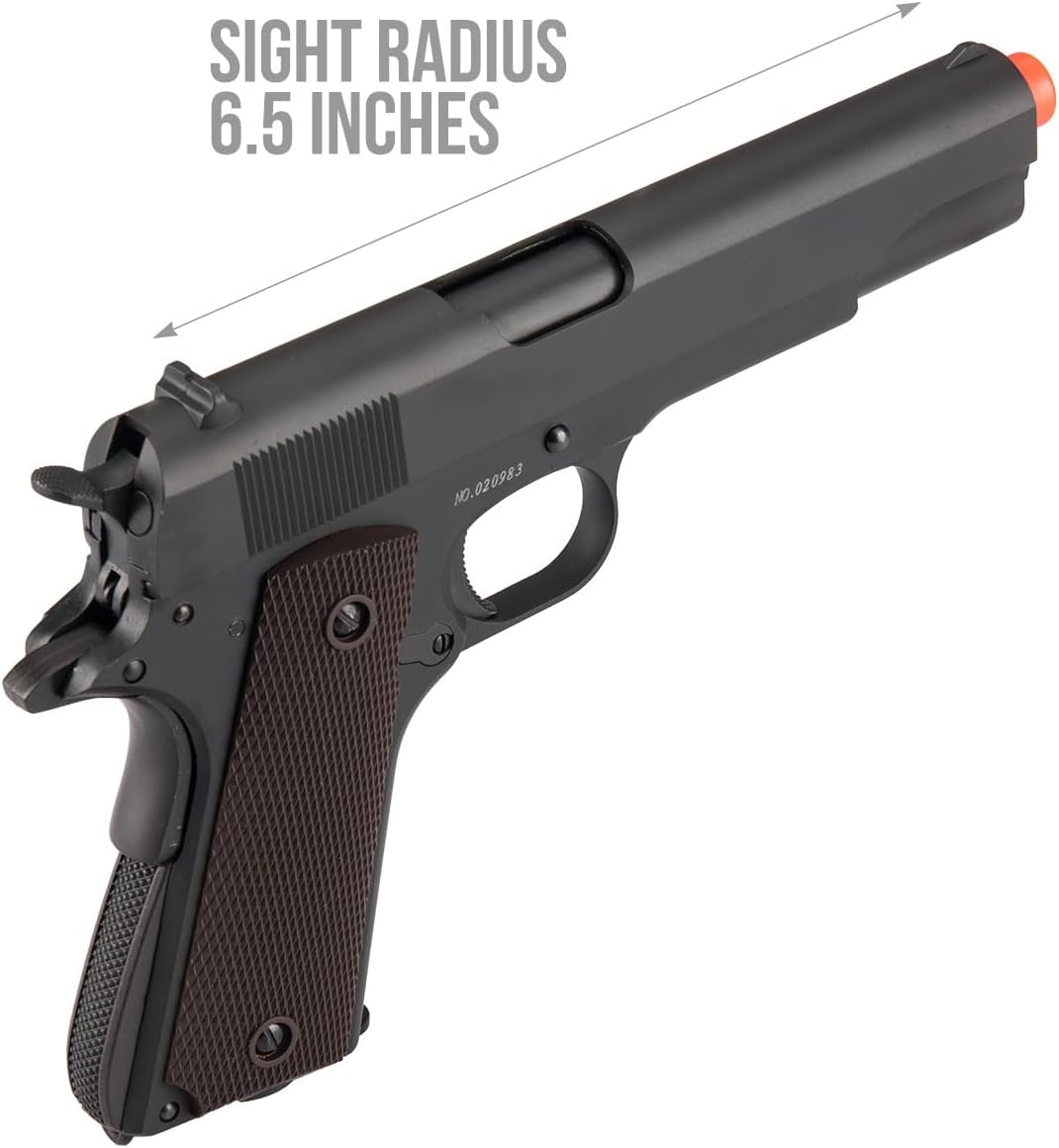 Goldenball X Double Bell M1911 Pistola de aire comprimido de gas – Negro